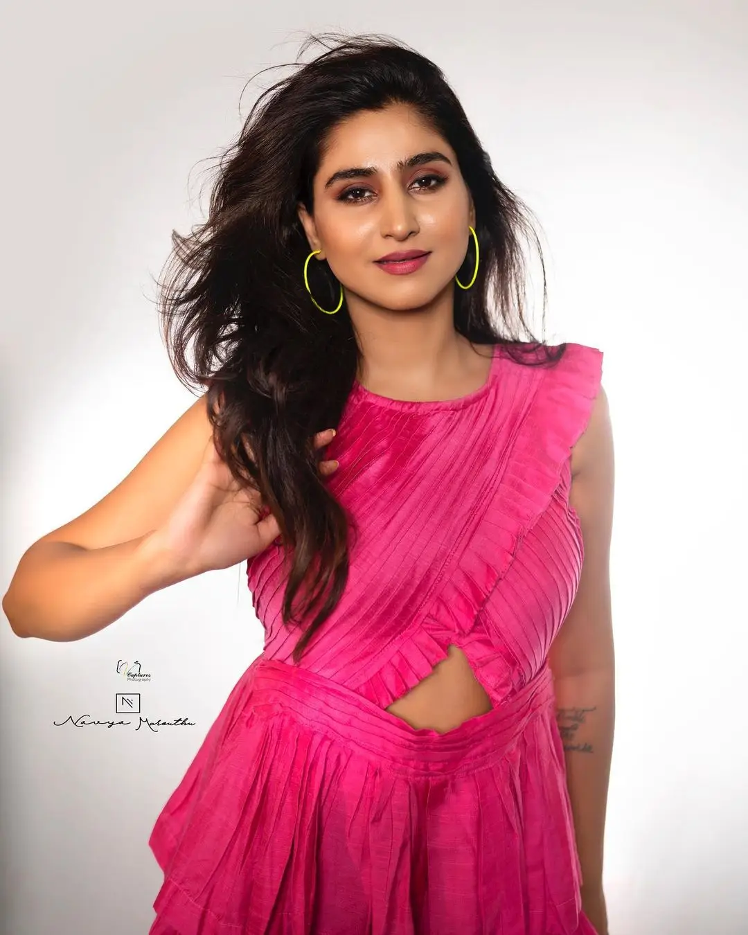 Varshini Sounderajan Wearing Pink Gown